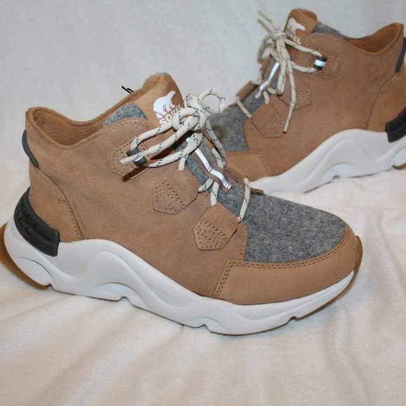 NIB‎ SOREL WOMEN'S KINETIC RENGD CARIBOU WATERPROOF WINTER ANKLE BOOTS - Picture 1 of 7